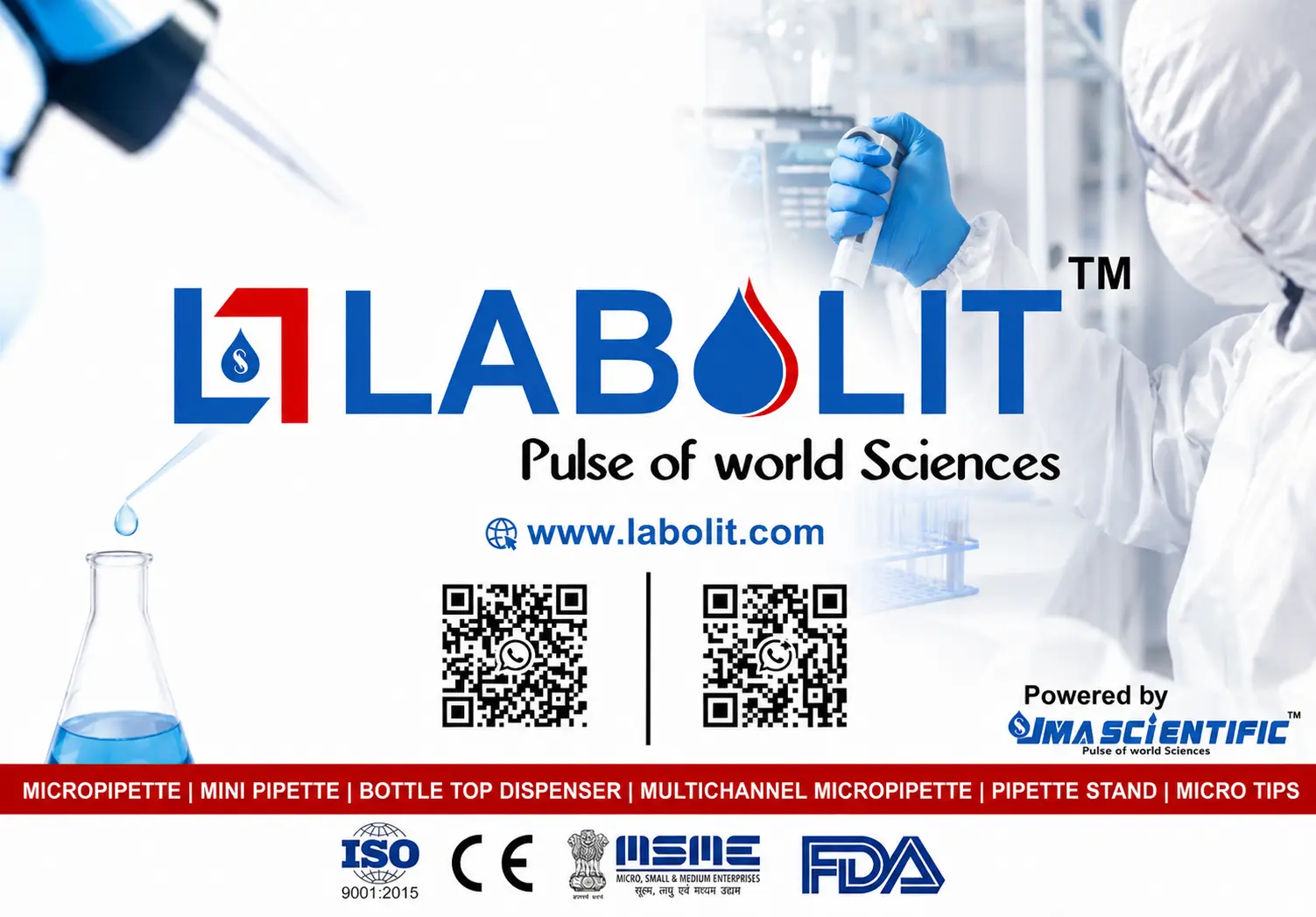 Top Micropipette Brands in India | No.1 Micropipette Company in India is LABOLIT